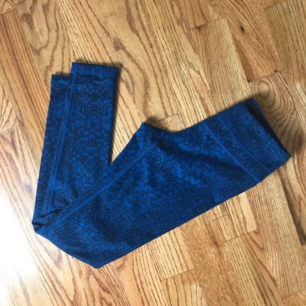 Lucy Blue/Black Pattern Workout Legging